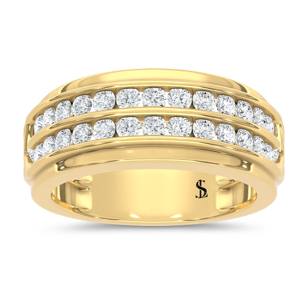 10K Yellow Gold 1 1/2 ct. tw. Lab Grown Diamond Men's Ring | Picasso Gold & Diamond