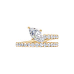 14K Yellow Gold 1 1/4 ct. tw. Lab Grown Diamond Fashion Ring, detailed angle view