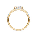 14K Yellow Gold 1 1/4 ct. tw. Lab Grown Diamond Fashion Ring, close-up of the setting