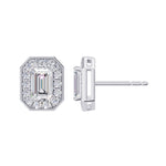 Elegant 14k White Gold earrings, showcasing 1.881 CTW lab diamond, worn lifestyle shot, Chicago fine jewelry, nationwide shipping.