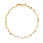14k Yellow Gold tennis bracelet, showcasing 4.935 CTW lab diamond, worn lifestyle shot.