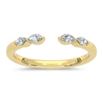 14K Yellow Gold Lab Grown Diamond 1/5 ct. tw. Pear-Shaped Open Bypass Ring | Picasso Gold & Diamond