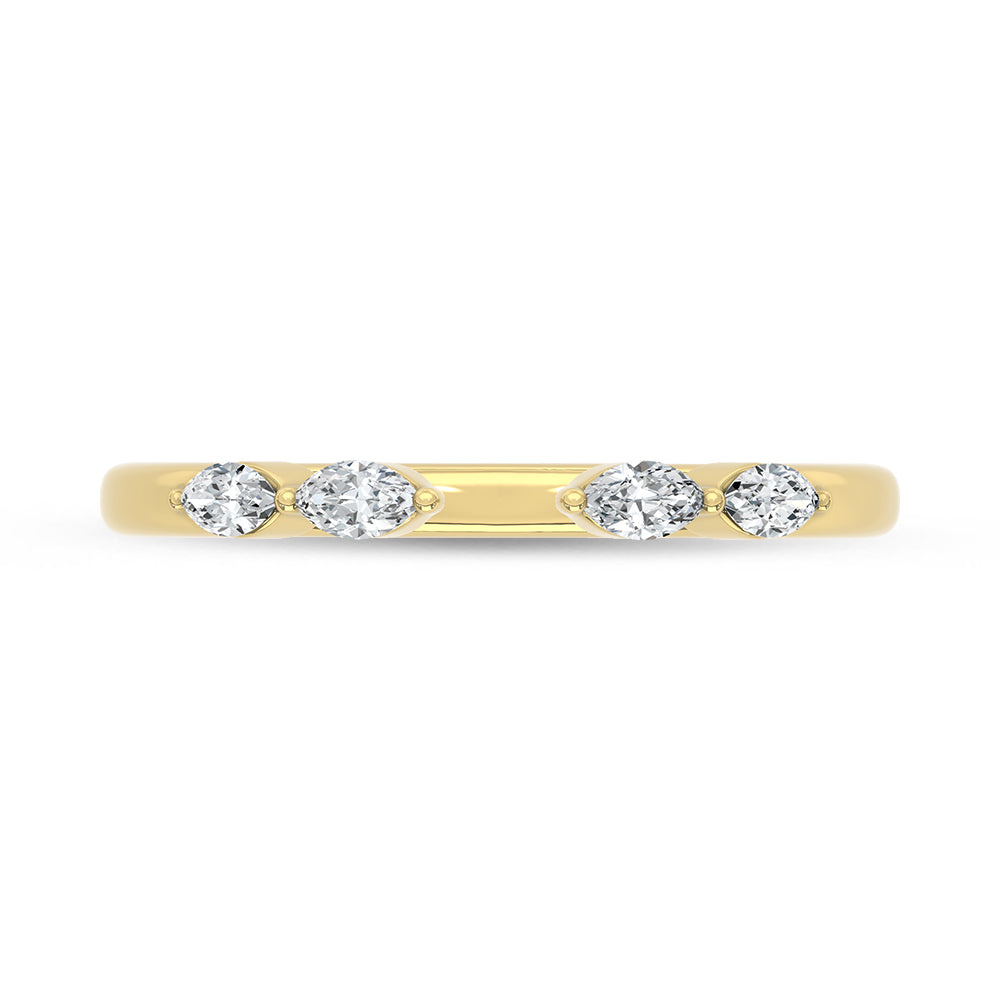 14K Yellow Gold Lab Grown Diamond 1/5 ct. tw. Pear-Shaped Open Bypass Ring, detailed angle view