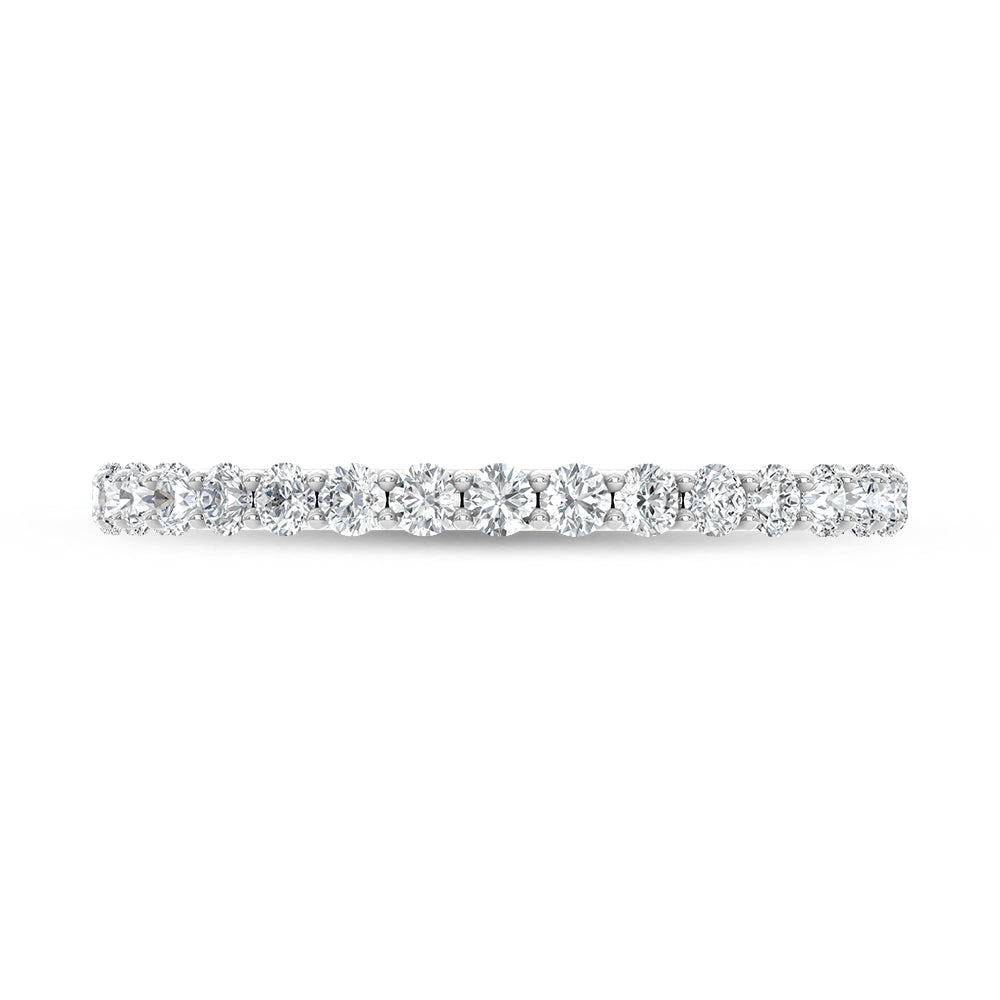 14K White Gold Lab Grown Diamond 1/2 ct. tw. Anniversary Band, side profile view showing the band