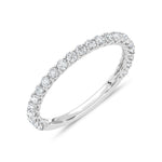 14K White Gold Lab Grown Diamond 1/2 ct. tw. Anniversary Band, top view of the diamonds