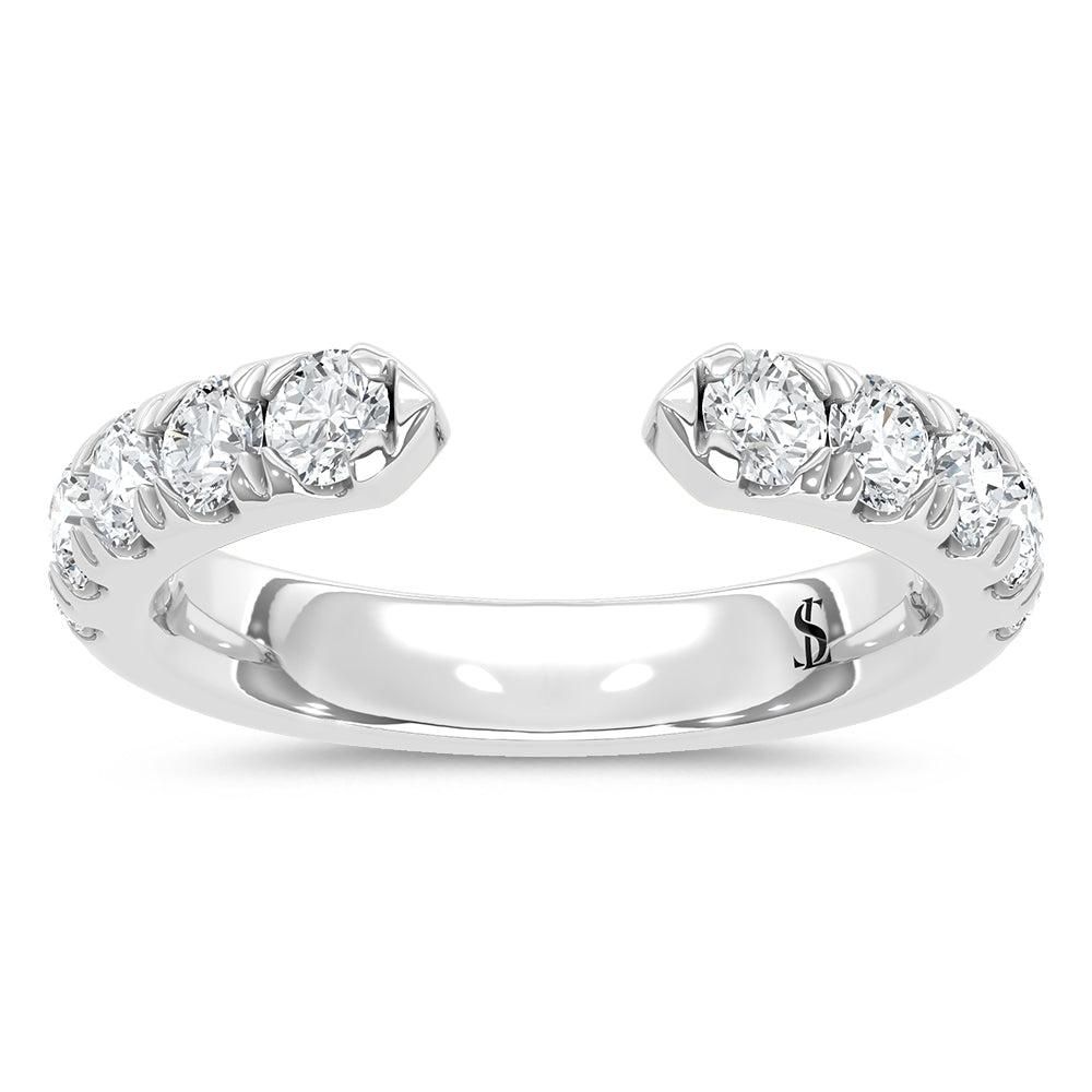 14K White Gold Lab Grown Diamond 1 ct. tw. Open Band | Picasso Gold & Diamond