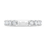 14K White Gold Lab Grown Diamond 1 ct. tw. Open Band, side profile view showing the band