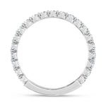 14K White Gold Lab Grown Diamond 1/2 ct. tw. Anniversary Band, close-up of the diamond setting