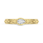 14K Yellow Gold Lab Grown Diamond 1/5 ct. tw. Fashion Band, side profile view showing the band