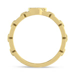 14K Yellow Gold Lab Grown Diamond 1/5 ct. tw. Fashion Band, close-up of the diamond setting