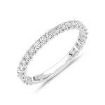 14K White Gold Lab Grown Diamond 1/2 ct. tw. Anniversary Band, top view of the diamonds