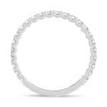 14K White Gold Lab Grown Diamond 1/2 ct. tw. Anniversary Band, close-up of the diamond setting