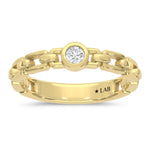 14K Yellow Gold Lab Grown Diamond 1/10 ct. tw. Fashion Band | Picasso Gold & Diamond
