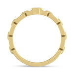 14K Yellow Gold Lab Grown Diamond 1/10 ct. tw. Fashion Band, close-up of the diamond setting
