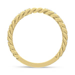 14K Yellow Gold Lab Grown Diamond 1/3 ct. tw. Fashion Band, close-up of the diamond setting