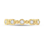 14K Yellow Gold Lab Grown Diamond 1/2 ct. tw. Fashion Band, side profile view showing the band