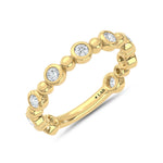 14K Yellow Gold Lab Grown Diamond 1/2 ct. tw. Fashion Band, top view of the diamonds