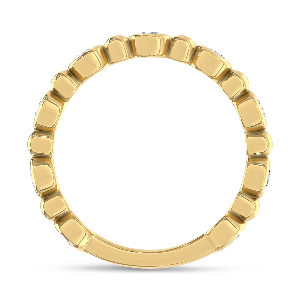 14K Yellow Gold Lab Grown Diamond 1/2 ct. tw. Fashion Band, close-up of the diamond setting