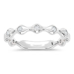 14K White Gold lab-grown diamond 1/5 Ct. fashion band, close-up detail shot | Picasso Gold & Diamond Jewelry.