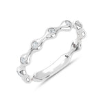 14K White Gold lab-grown diamond 1/5 Ct. fashion band, worn styling view.
