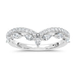 14K White Gold Lab Grown Diamond 3/8 ct. tw. Chevron Band | Picasso Gold & Diamond