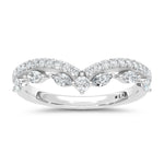 14K White Gold Lab Grown Diamond 3/8 ct. tw. Chevron Band | Picasso Gold & Diamond
