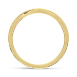 14K Yellow Gold Lab Grown Diamond 1/4 ct. tw. Chevron Band, close-up of the diamond setting