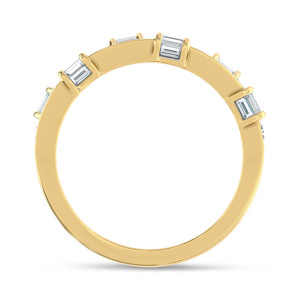 14K Yellow Gold 1 ct. tw. Lab Grown Diamond Fashion Ring, close-up of the diamond setting
