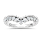 14K White Gold Lab Grown Diamond 1/2 ct. tw. Chevron Band | Picasso Gold & Diamond
