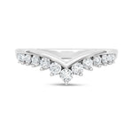 14K White Gold Lab Grown Diamond 1/2 ct. tw. Chevron Band, side profile view showing the band