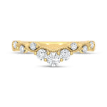 14K Yellow Gold Lab Grown Diamond 1/2 ct. tw. Chevron Band, side profile view showing the band