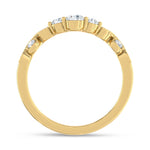 14K Yellow Gold Lab Grown Diamond 1/2 ct. tw. Chevron Band, close-up of the diamond setting