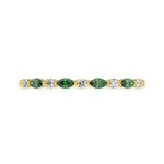 Diamond bangle in 14k Yellow Gold, showcasing 6.5 CTW lab diamond / lab emerald, side profile view.