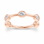 14K Rose Gold 1/2 ct. tw. Lab Grown Diamond Oval Shape Stackable Band | Picasso Gold & Diamond