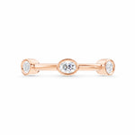 14K Rose Gold 1/2 ct. tw. Lab Grown Diamond Oval Shape Stackable Band, side profile view showing the band