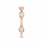 14K Rose Gold 1/2 ct. tw. Lab Grown Diamond Oval Shape Stackable Band, close-up of the diamond setting