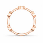 14K Rose Gold 1/2 ct. tw. Lab Grown Diamond Oval Shape Stackable Band, angled view