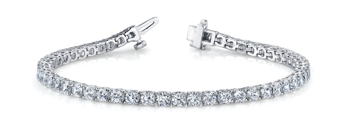 9 7/8 ct tw Lab Grown Diamond Tennis Bracelet in 14K White Gold