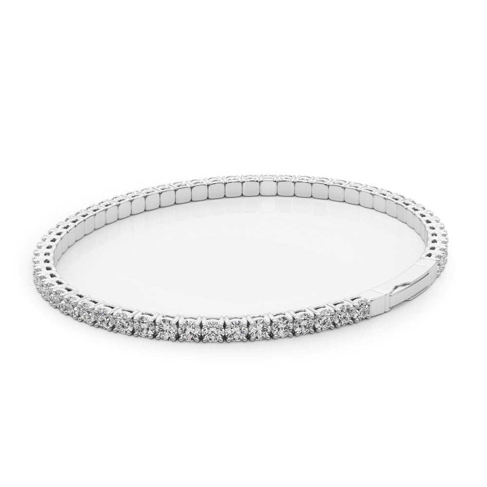 3 7/8 ct tw Lab Grown Diamond Eternity Bracelet in 14K White Gold