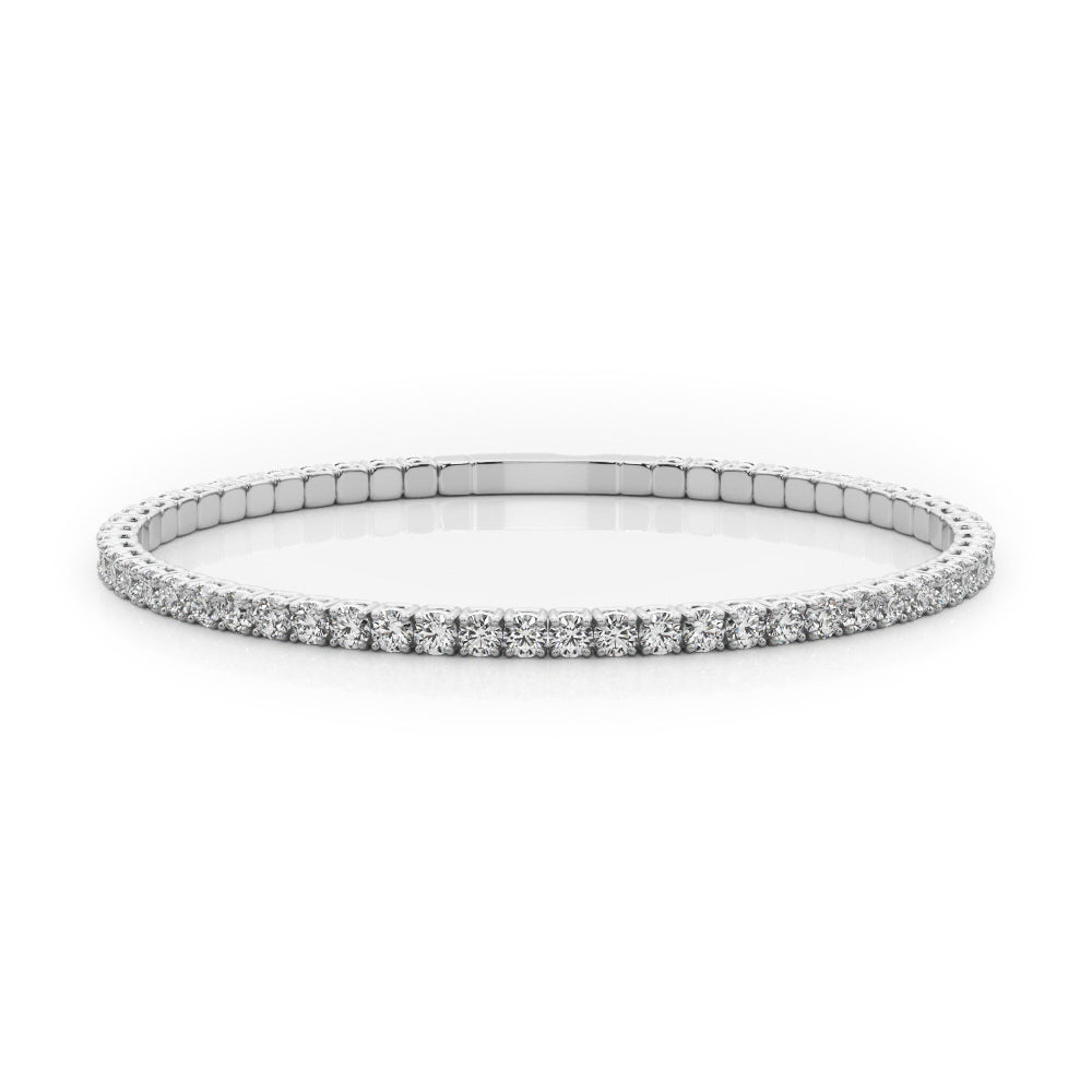 3 7/8 ct tw Lab Grown Diamond Eternity Bracelet in 14K White Gold