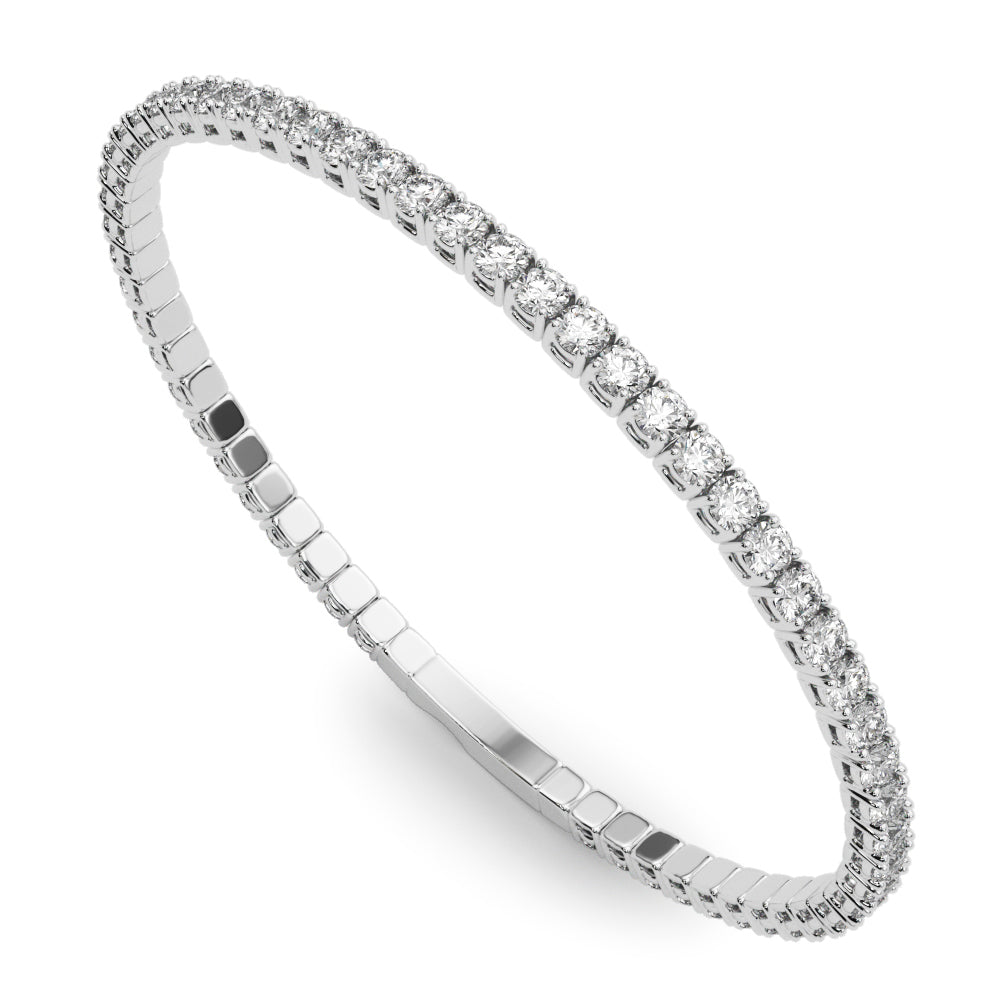 3 7/8 ct tw Lab Grown Diamond Eternity Bracelet in 14K White Gold