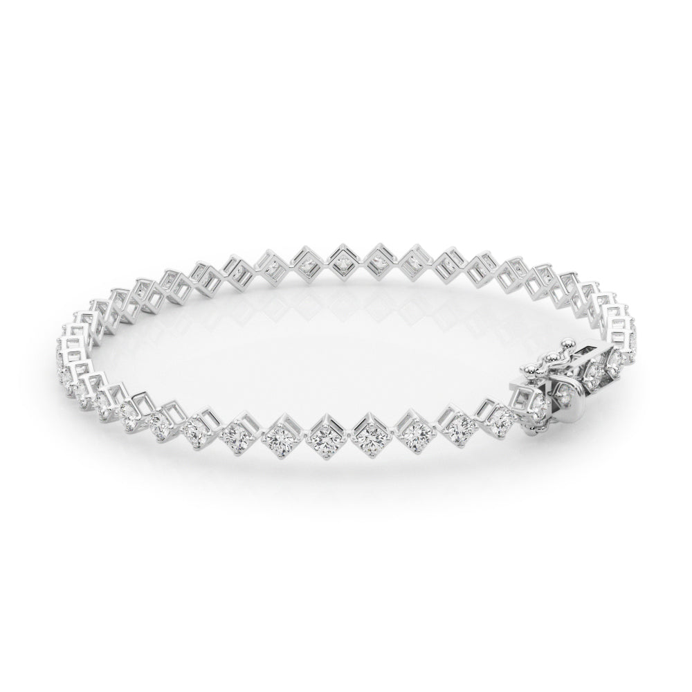 2 ct tw Lab Grown Diamond Bracelet in 14K White Gold