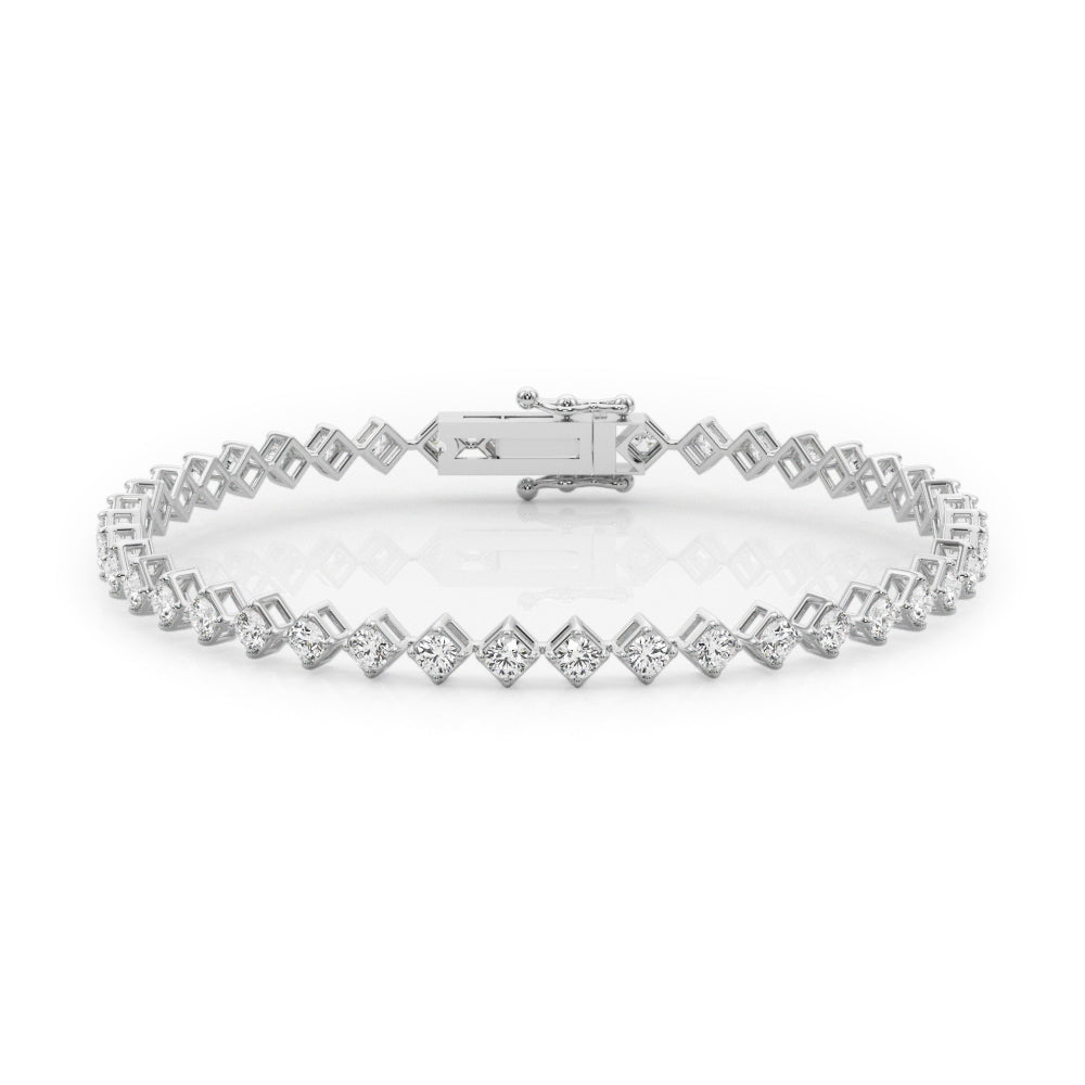 2 ct tw Lab Grown Diamond Bracelet in 14K White Gold