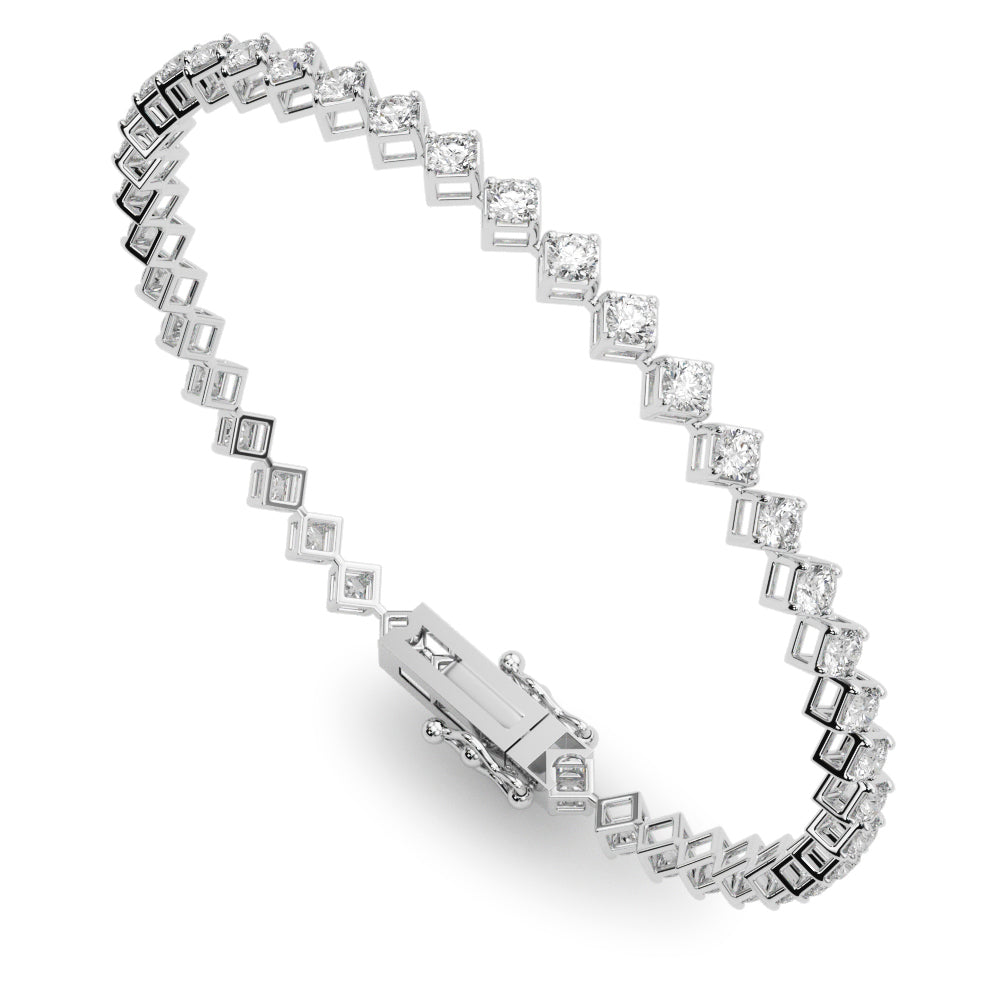 2 ct tw Lab Grown Diamond Bracelet in 14K White Gold