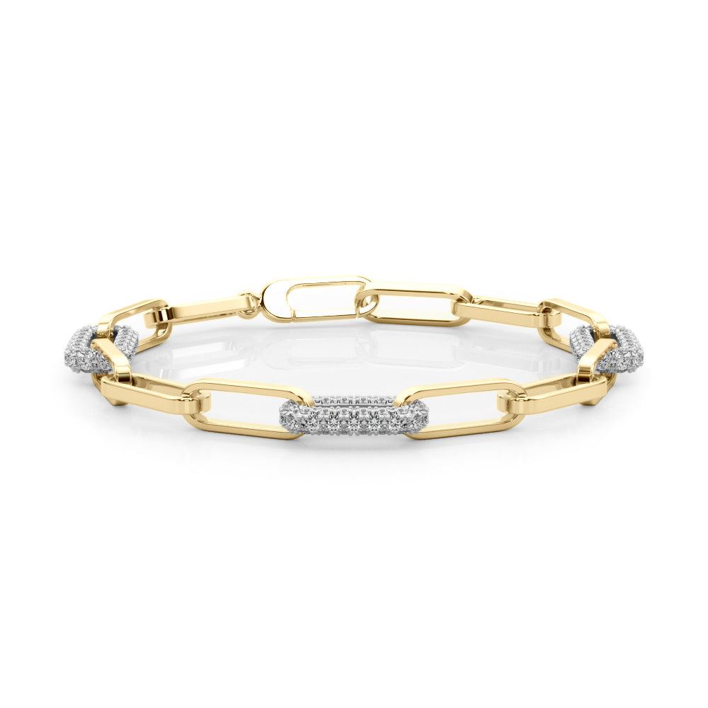 1 1/8 ct tw Lab Grown Diamond Bracelet in 14K Two-Tone Gold