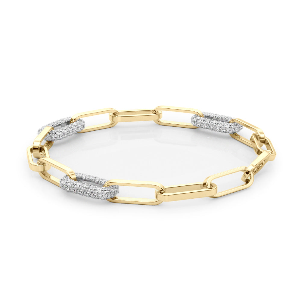 1 1/8 ct tw Lab Grown Diamond Bracelet in 14K Two-Tone Gold