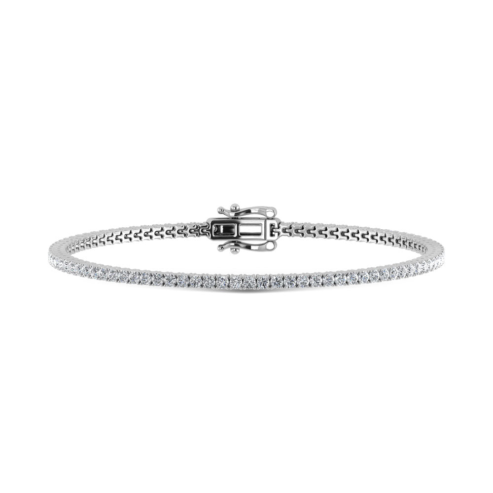 10K White Gold Lab Grown Diamond 2 Ct.Tw. Tennis Bracelet
