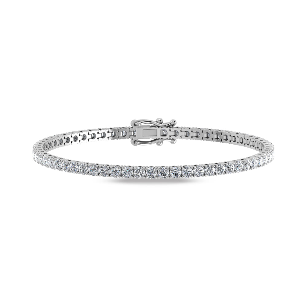 10K White Gold Lab Grown Diamond 5 Ct.Tw. Tennis Bracelet