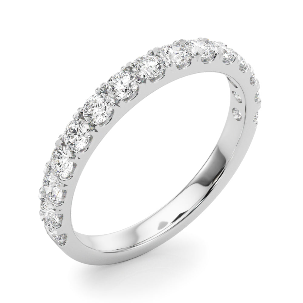 3/4 ct tw Lab Grown Diamond Wedding Band in 14K White Gold