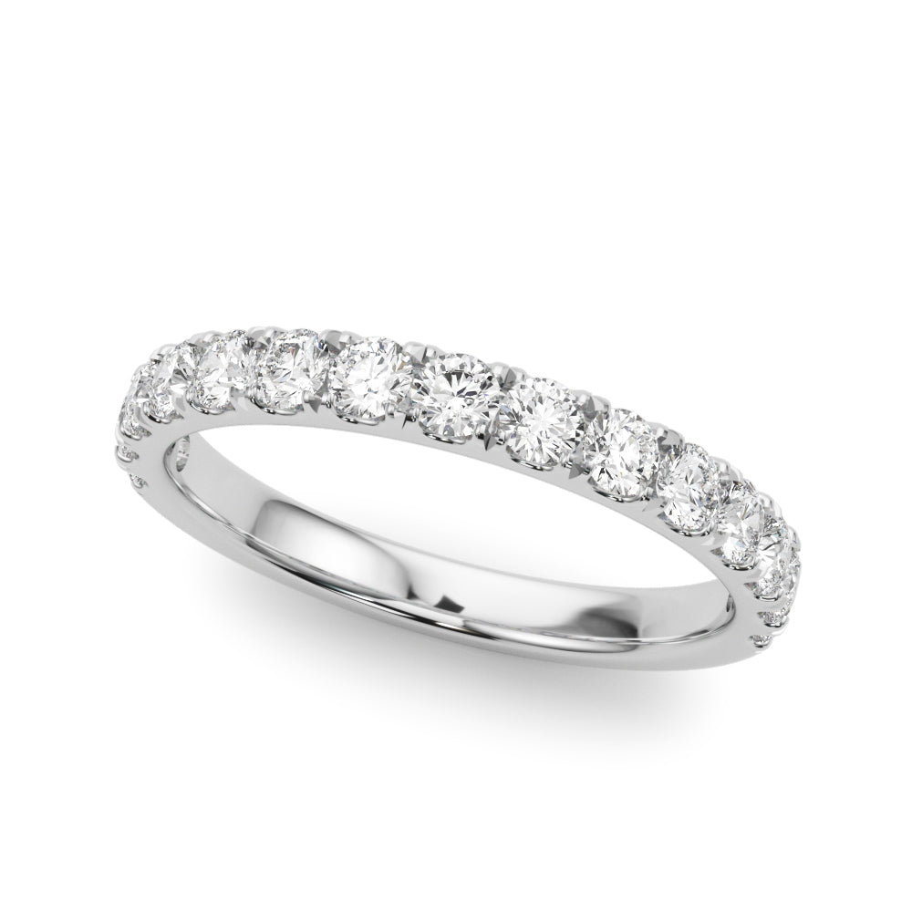 3/4 ct tw Lab Grown Diamond Wedding Band in 14K White Gold